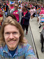 Francis Horan with the UCSF Pride contingent