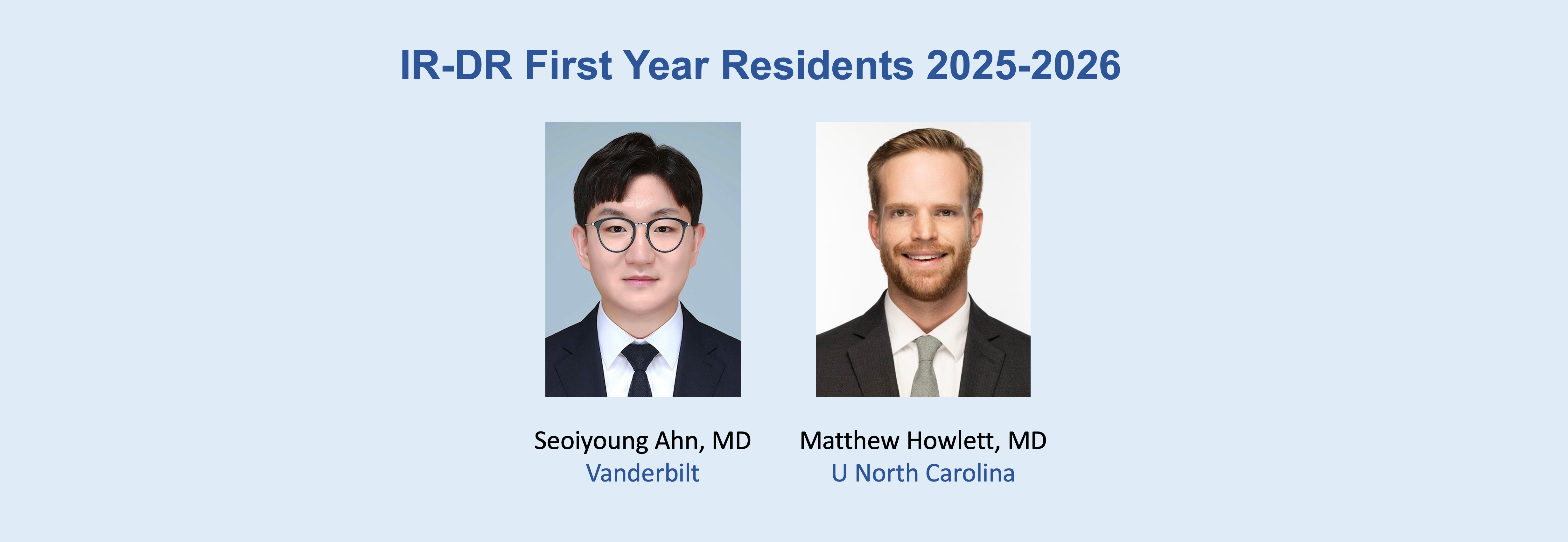 IR-DR First Year Residents 2025-2026