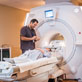 Vahid Ravanfar preparing patient for PET/MRI Scan